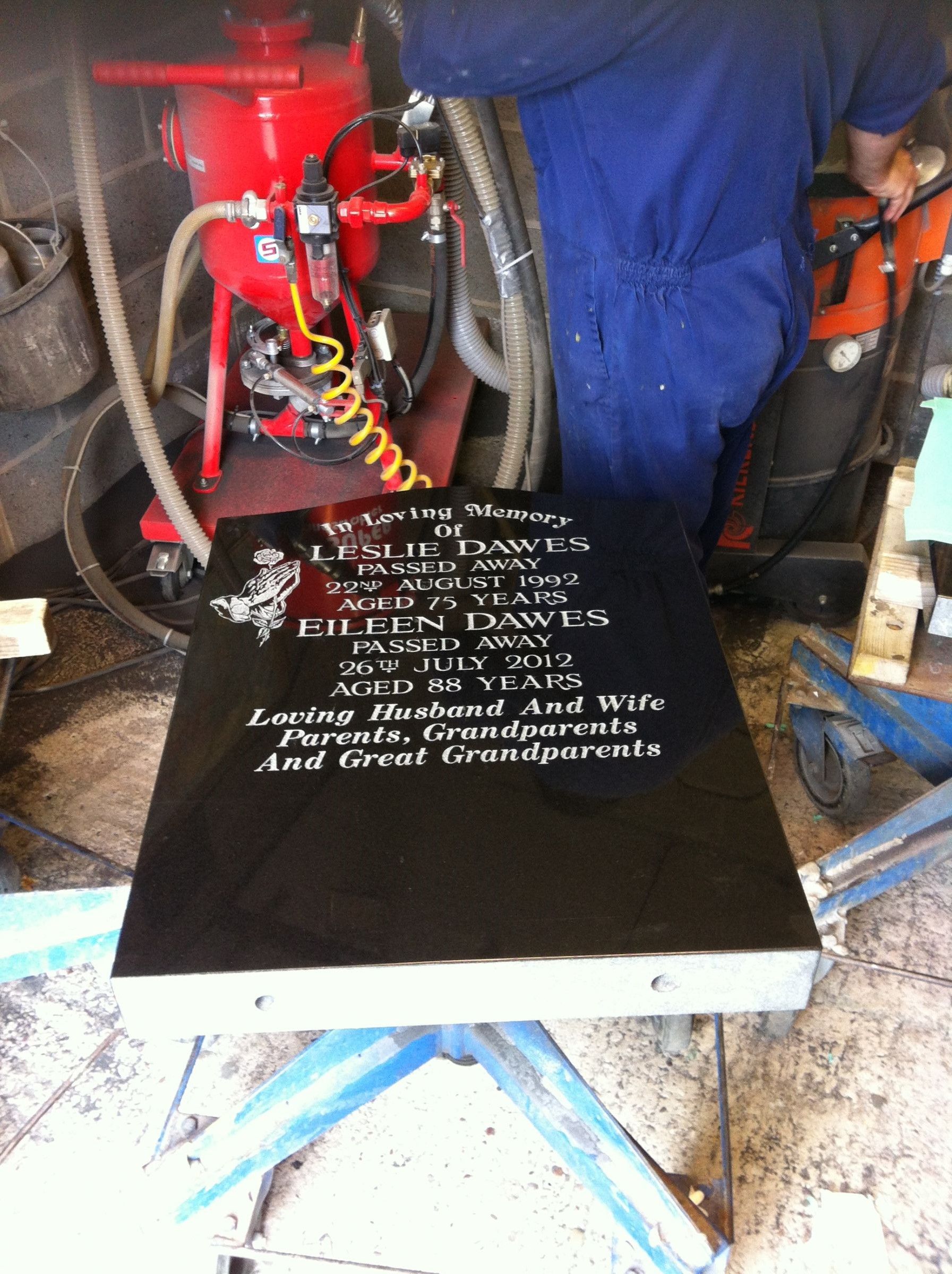 Sandblast Stencils for Tombstones, Monumentse and Granite Sandblast